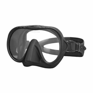 Frameless Diving Mask 100% Liquid Silicone Skirt Tempered Glass Lens Low Volume for Freediving & Scuba Diving