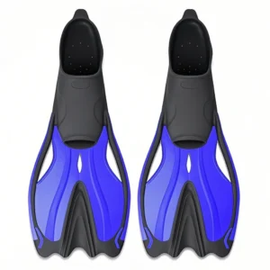 Snorkel Fins AF686 – Blue Black Silicone & Short Blade
