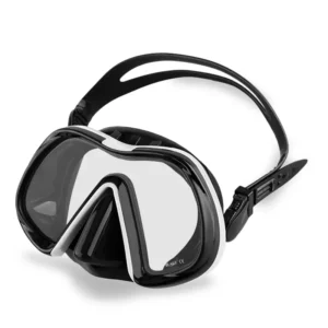 Wide View Diving Mask AM900, Large Frame Tempered Glass Snorkeling Mask with Liquid Silicone Skirt
