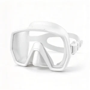 white diving mask AM1003 frameless Tempered glass snorkeling gear
